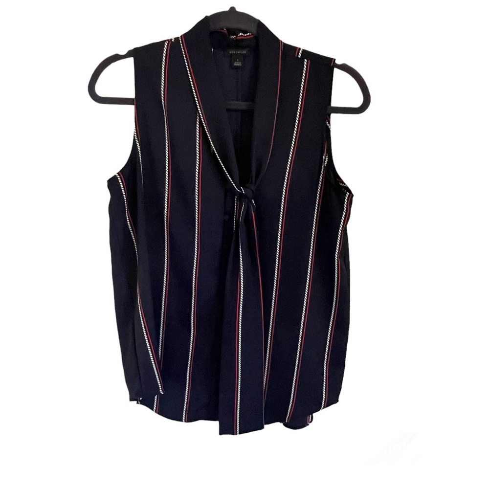 Ann Taylor Sleeveless Nautical Look Top - S